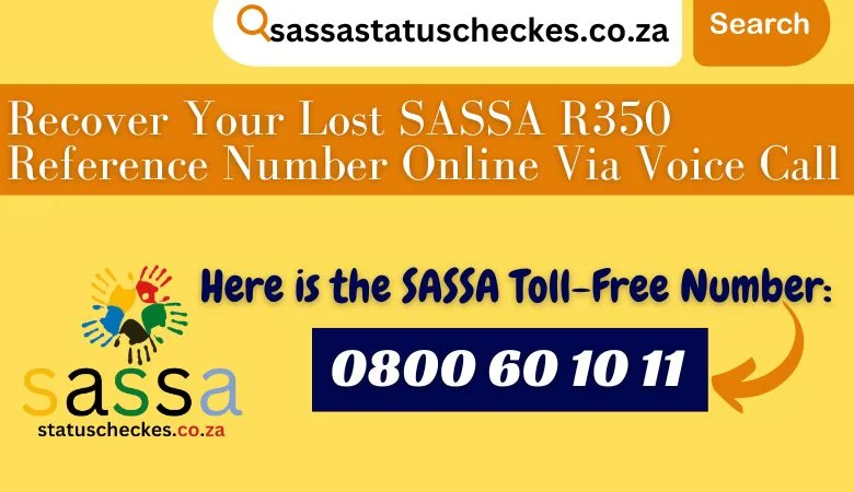 Recover SASSA lost application ID through Voice call to sassa team